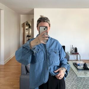 vintage 90’s denim button up